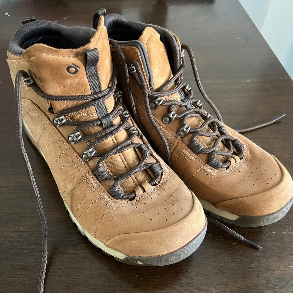 Brown High-Top Hiking Boots; Oboz; Used-Like New